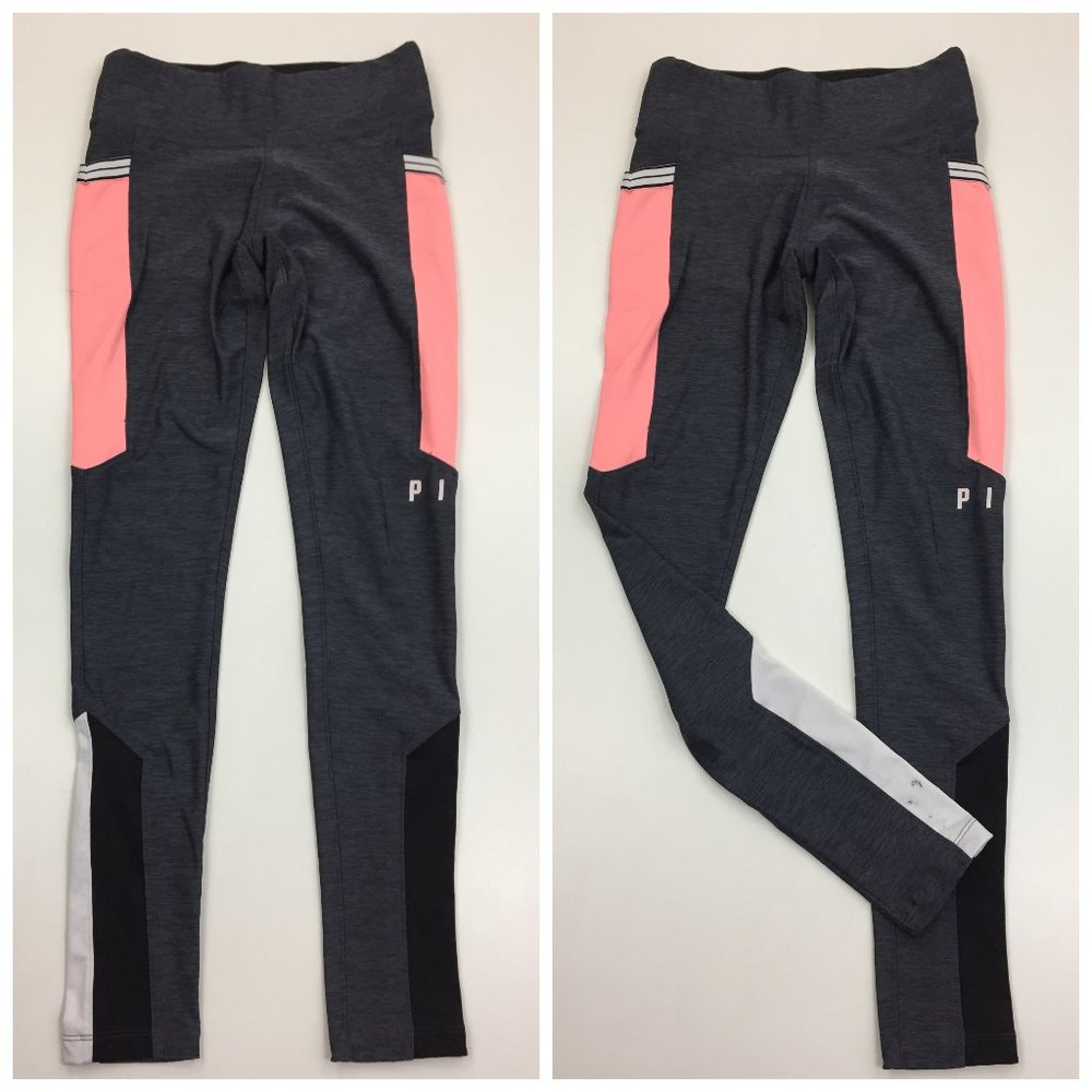 VICTORIAS SECRET PINK Multicolor Color Block Pull On Active Ultimate Leggings